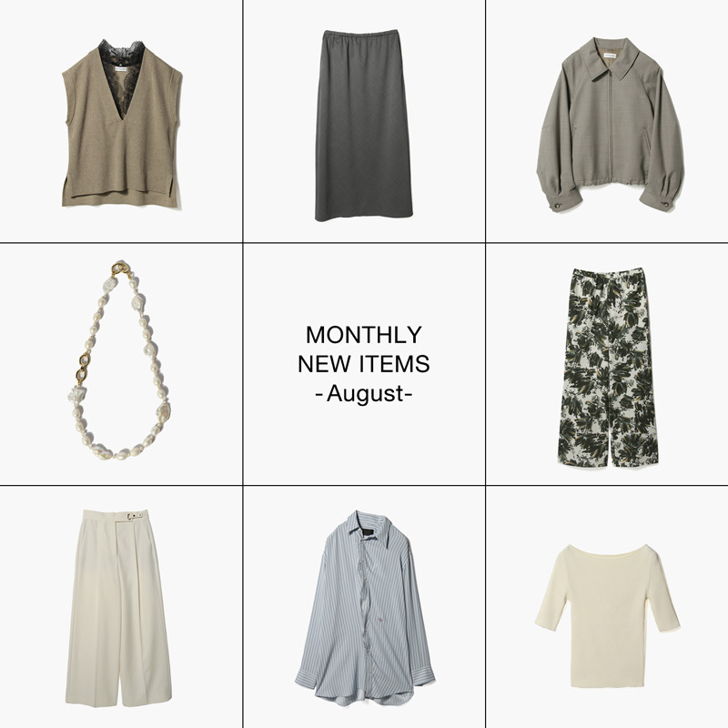 MONTHLY NEW ITEMS - August -